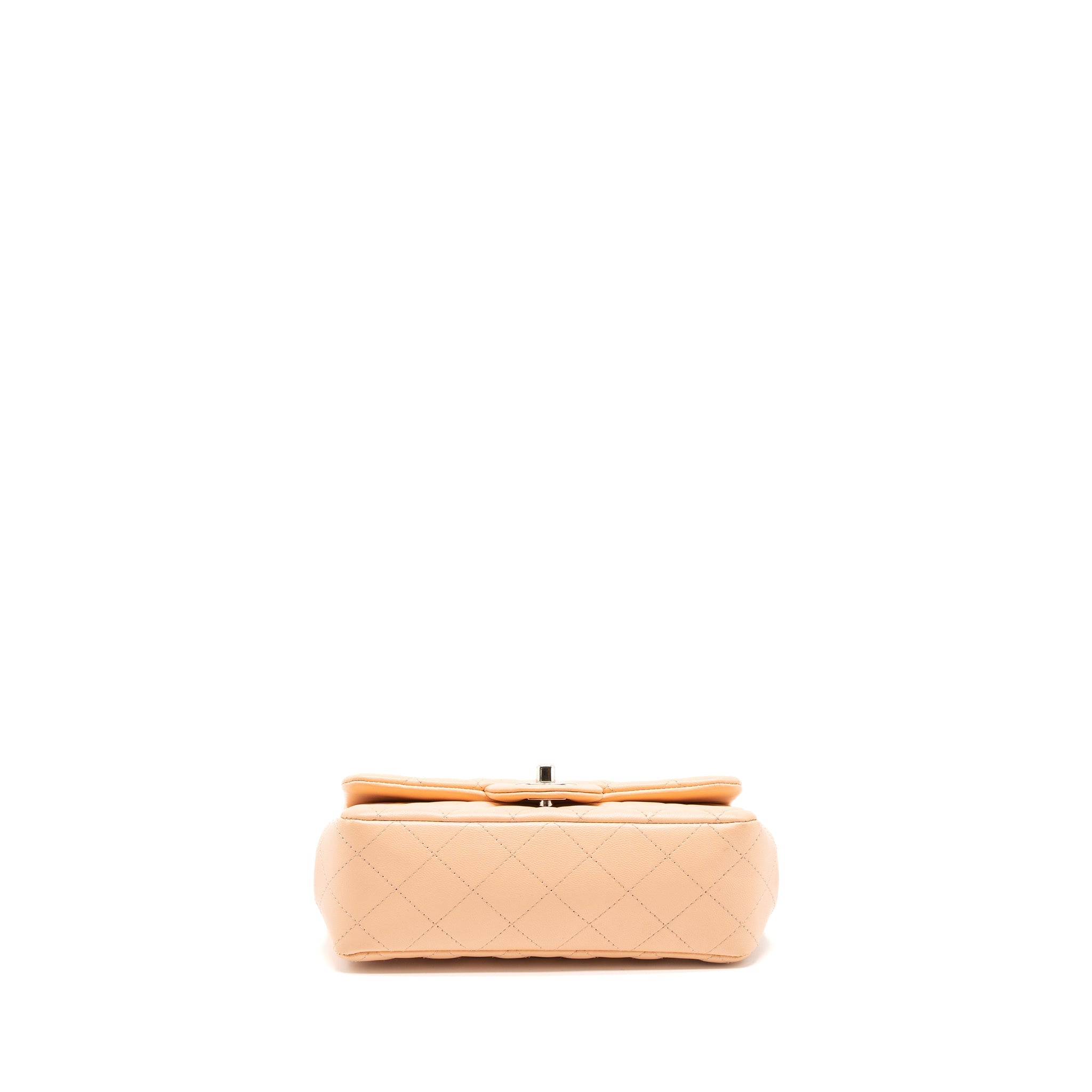 CHANEL MINI RECTANGULAR FLAP BAG LAMBSKIN PINK SHW