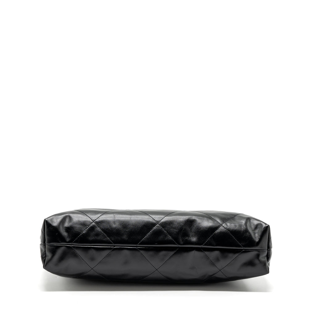CHANEL 24C 22 BAG CALFSKIN BLACK GHW (MICROCHIP)
