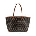 GOYARD ARTOIS PM TOTE BAG GOYARDINE CANVAS BLACK/TAN SHW