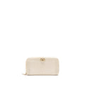 CHANEL CHEVRON BOY ZIP LONG WALLET CAVIAR WHITE LGHW