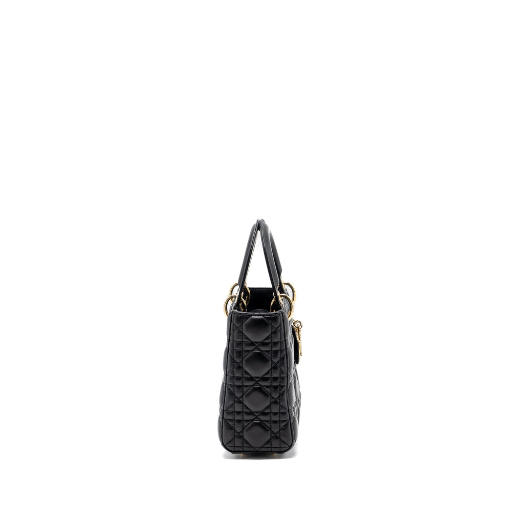 DIOR MY ABC DIOR SMALL LADY DIOR LAMBSKIN BLACK LGHW