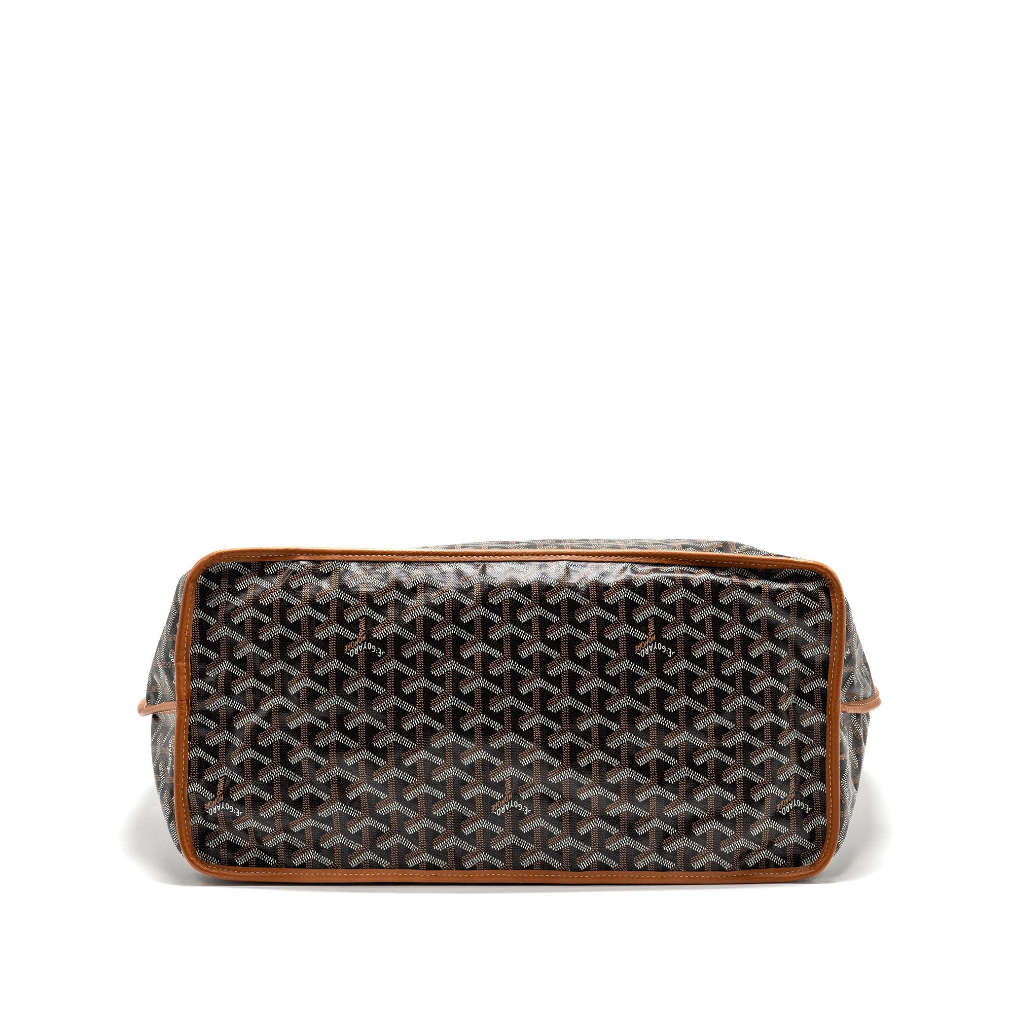 GOYARD ANJOU GM TOTE BAG GOYARDINE CANVAS BROWN/BLACK SHW
