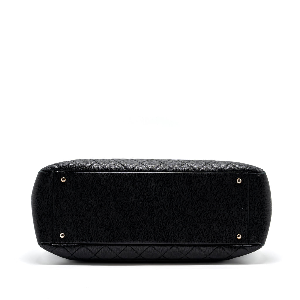 CHANEL GRAND SHOPPING TOTE XL CAVIAR BLACK SHW