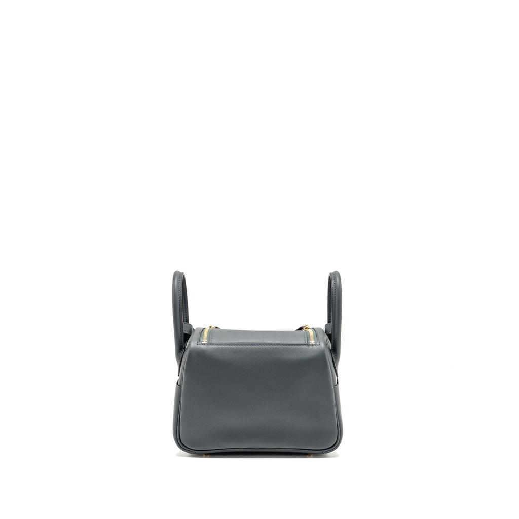 HERMES MINI LINDY II SWIFT GRIS MISTY / BLACK LGHW