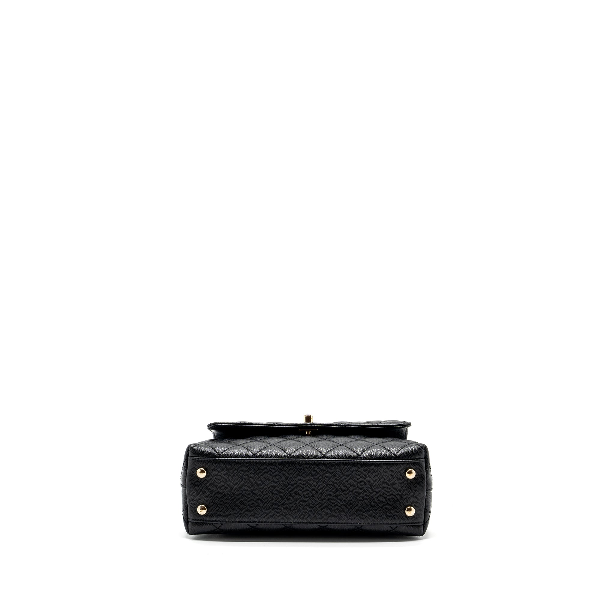CHANEL SMALL COCO HANDLE CAVIAR BLACK LGHW (MICROCHIP)