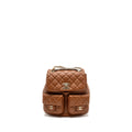 CHANEL 23A TRIPLE PACK BACKPACK CALFSKIN CARAMEL LGHW (MICROCHIP)