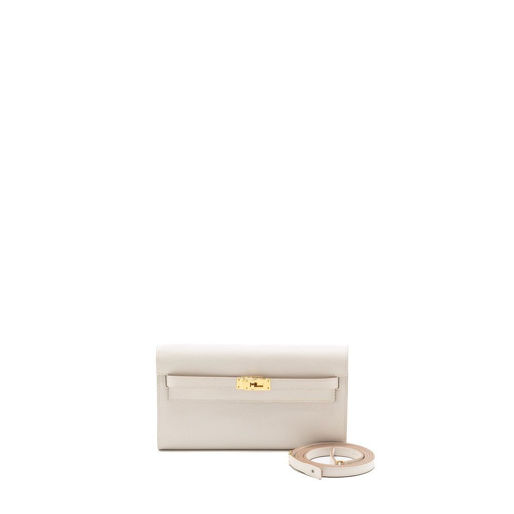 HERMES KELLY TO GO EPSOM GRIS PALE GHW