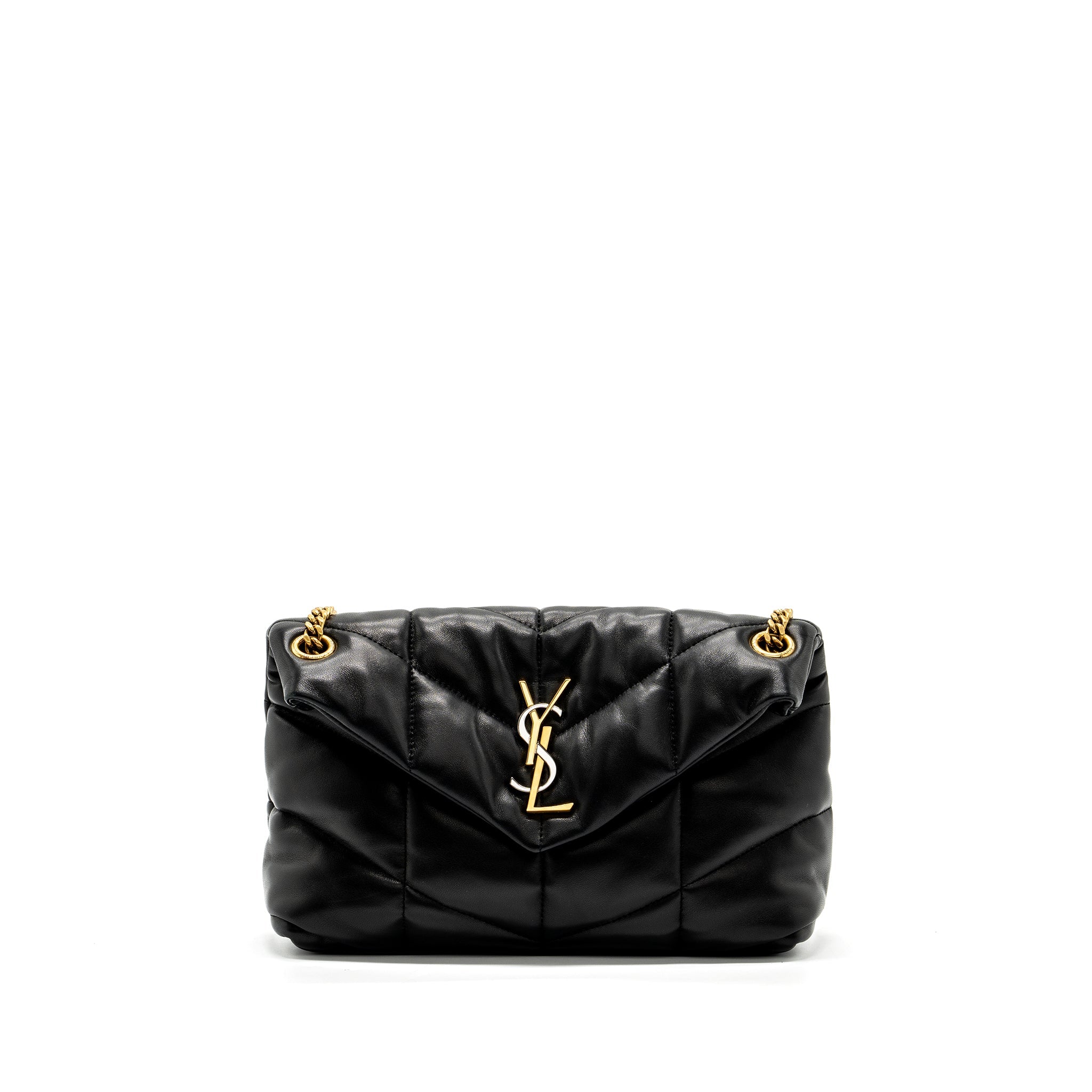 SAINT LAURENT/YSL SMALL PUFFER BAG NAPPA BLACK MULTICOLOUR HARDWARE