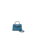 HERMES MINI KELLY II EPSOM NEW BLUE JEAN SHW