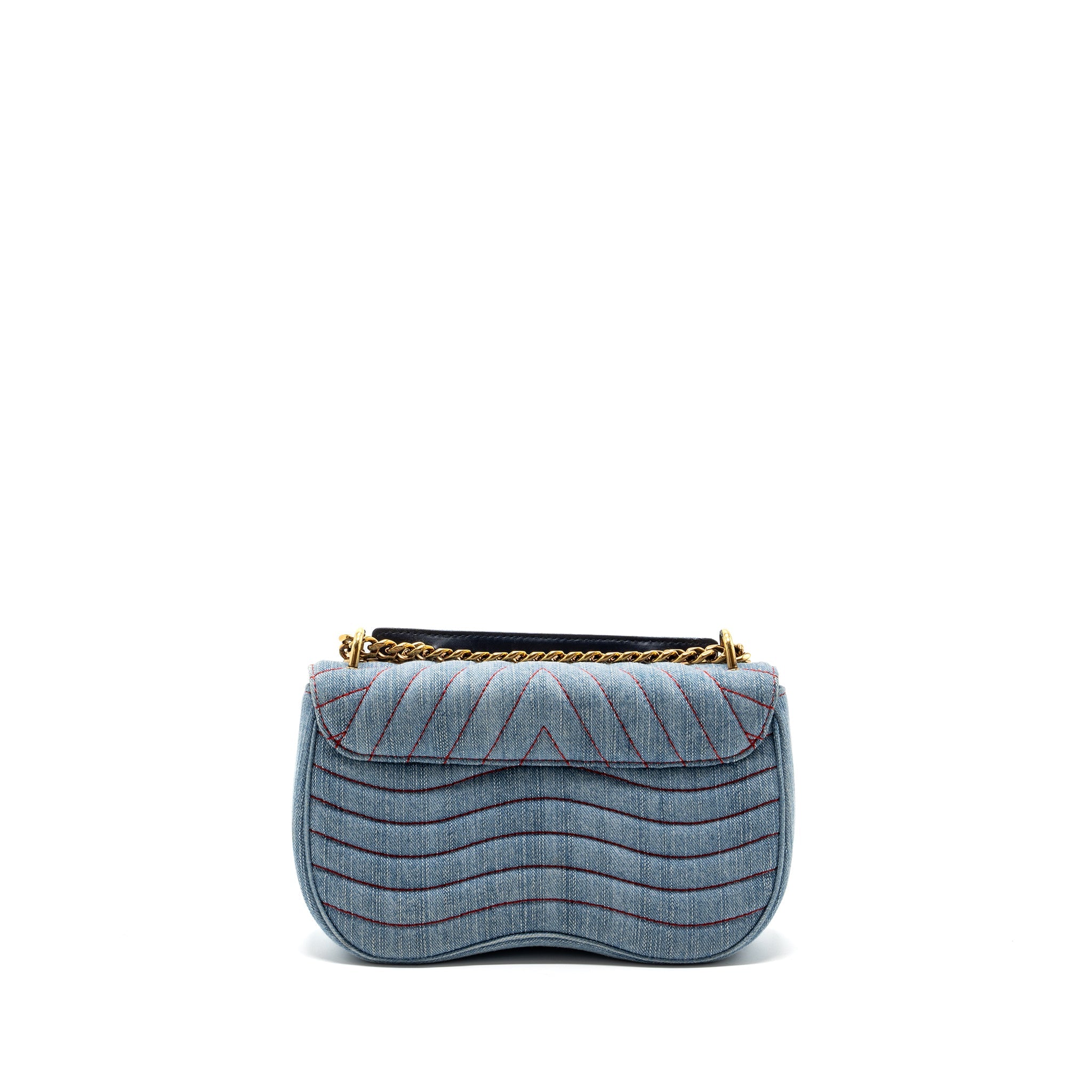 LOUIS VUITTON NEW WAVE FLAP CHAIN BAG LIMITED EDITION DENIM BLUE/ MULTICOLOR GHW