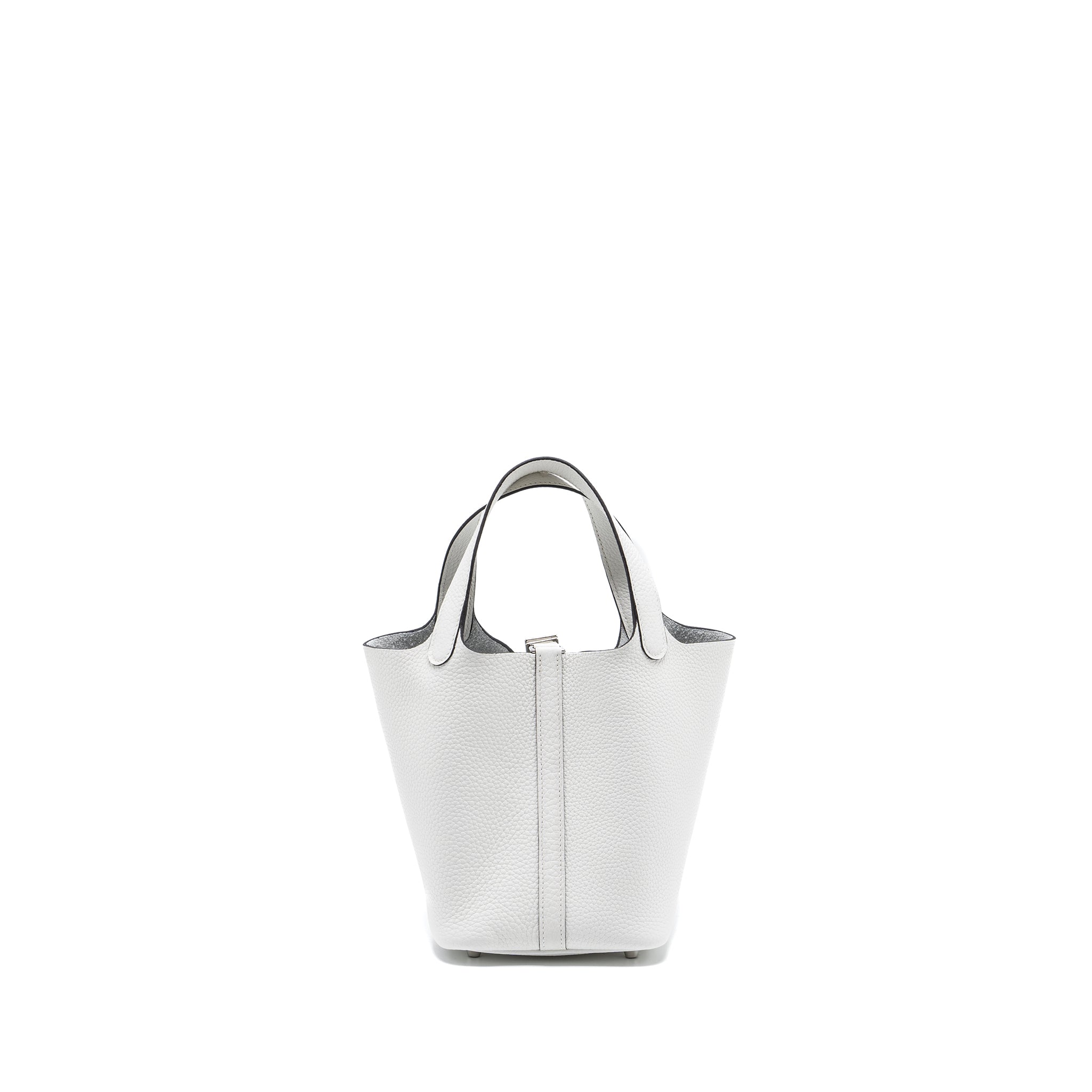 HERMES PICOTIN 18 LOCK BAG CLEMENCE NEW WHITE SHW