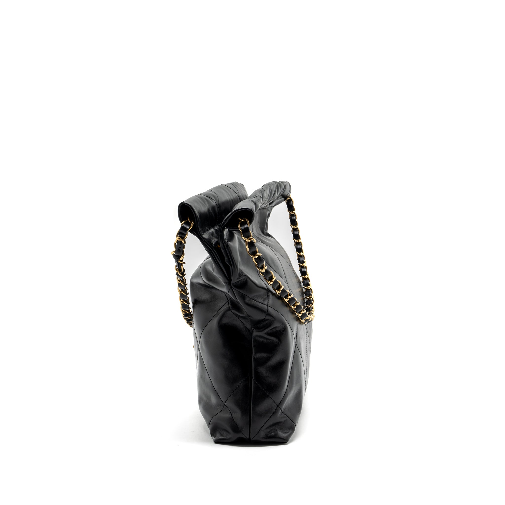 CHANEL SMALL 22 BAG CALFSKIN BLACK GHW