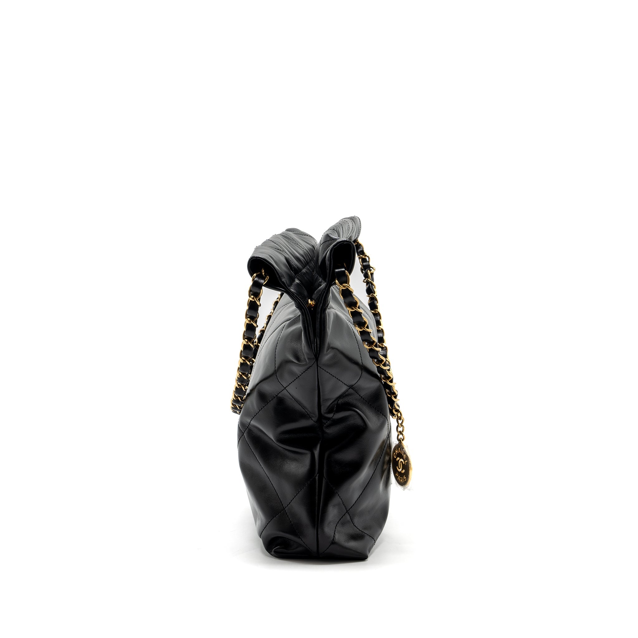 CHANEL SMALL 22 BAG CALFSKIN BLACK GHW