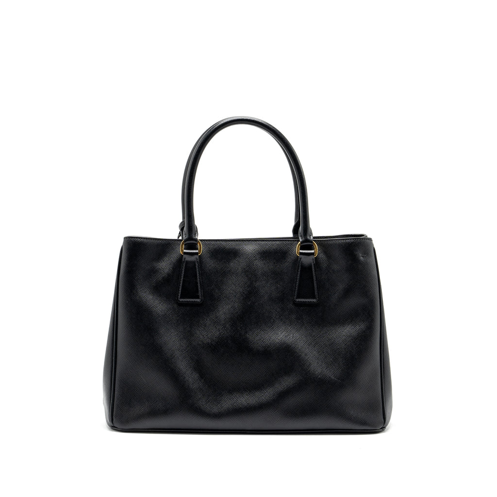 PRADA SAFFIANO TOTE BAG LEATHER BLACK GHW