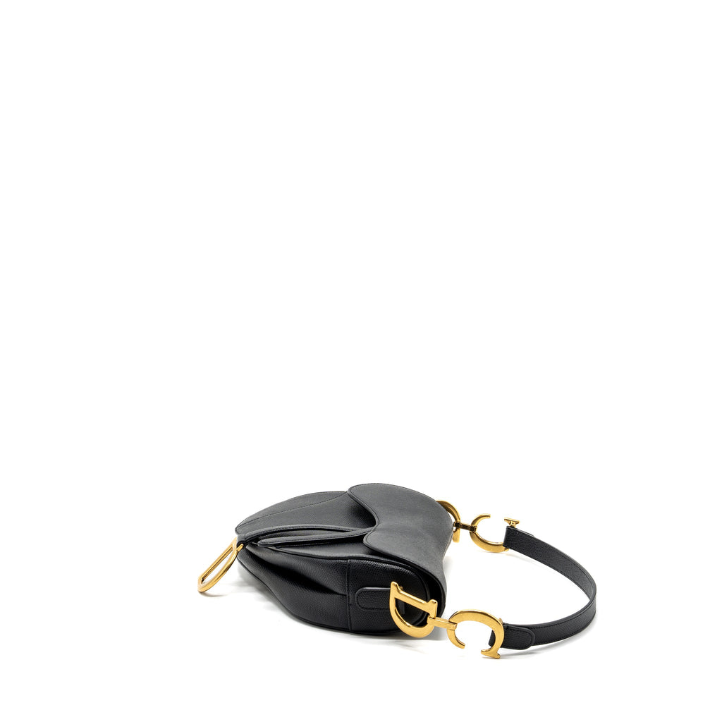 DIOR MEDIUM SADDLE BAG CALFSKIN BLACK GHW