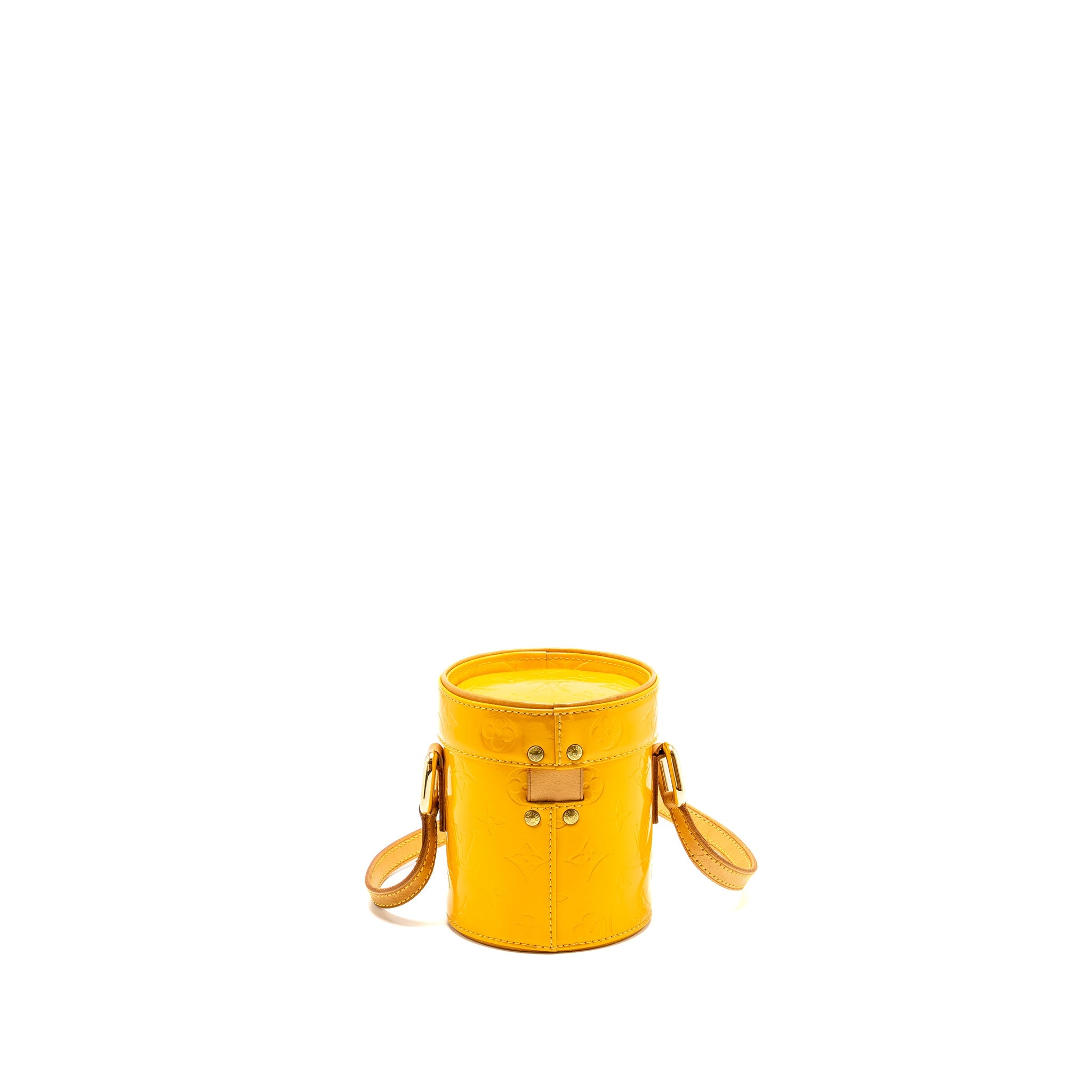 LOUIS VUITTON VERNIS ASTOR PLACE VANITY BAG PATENT YELLOW GHW