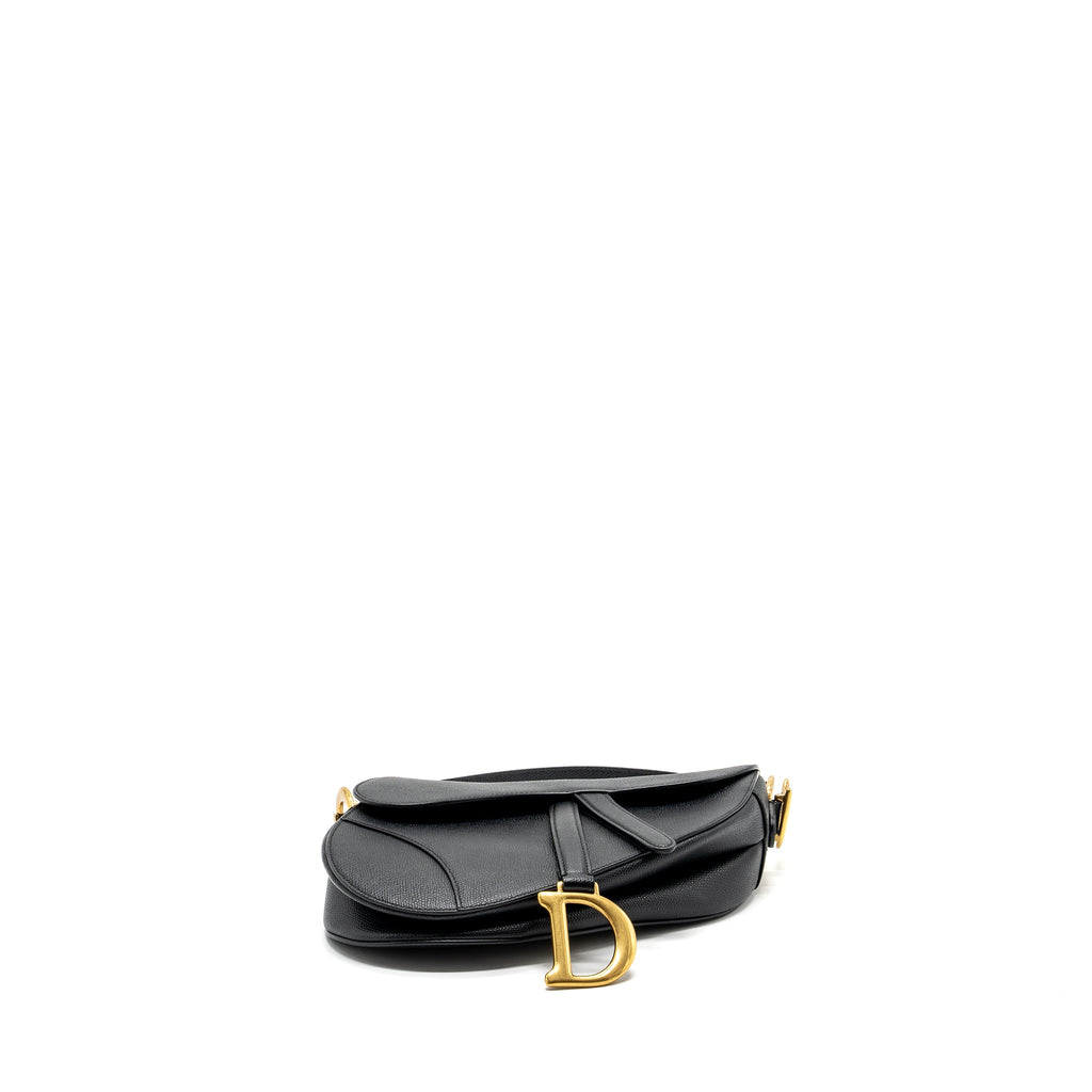 DIOR MEDIUM SADDLE BAG CALFSKIN BLACK GHW