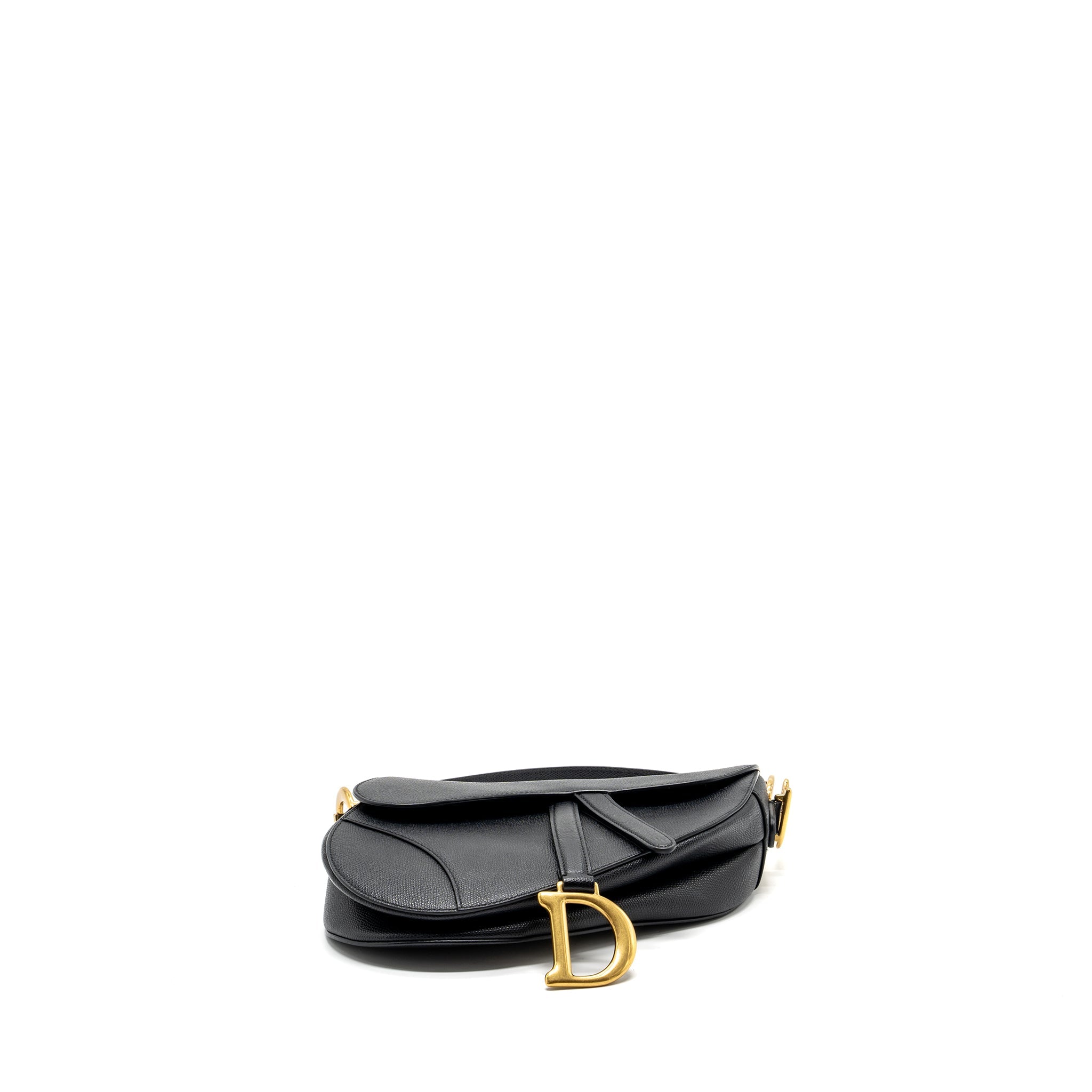 DIOR MEDIUM SADDLE BAG CALFSKIN BLACK GHW