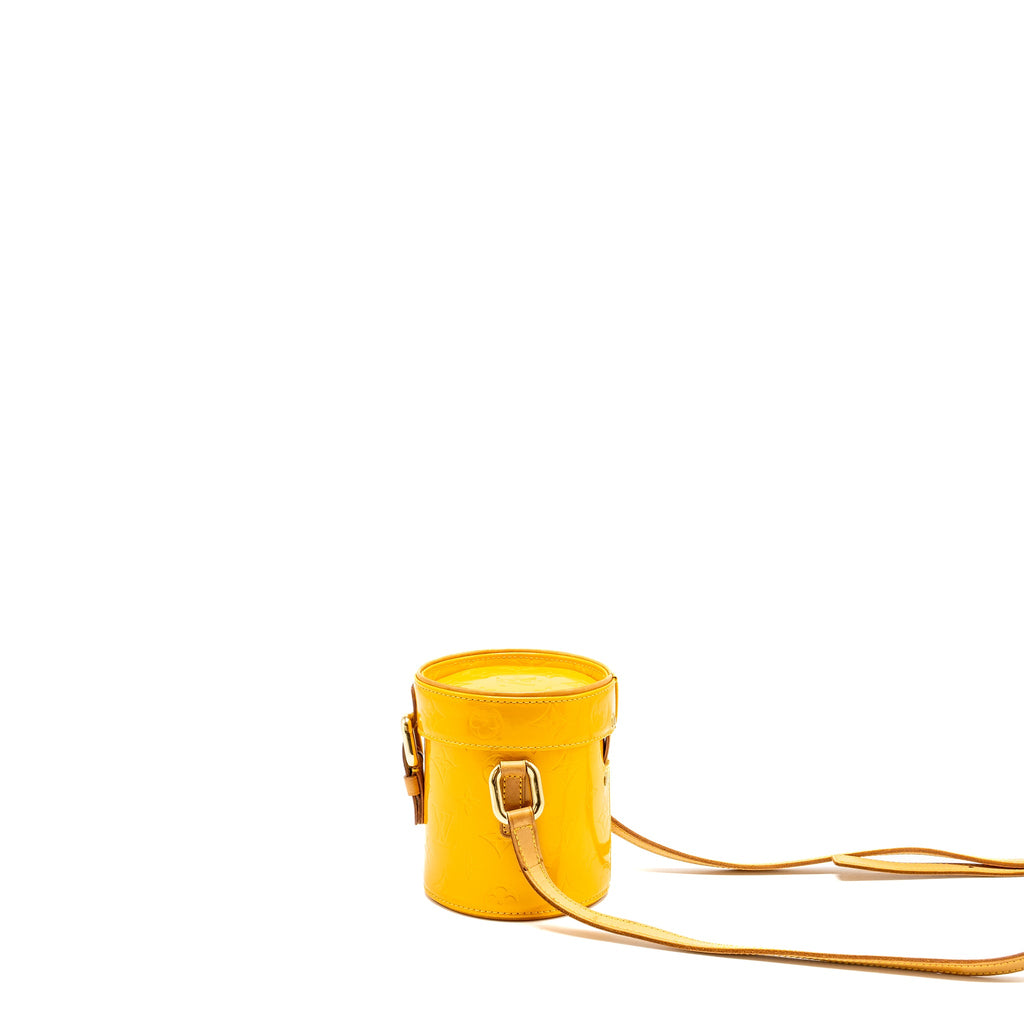 LOUIS VUITTON VERNIS ASTOR PLACE VANITY BAG PATENT YELLOW GHW
