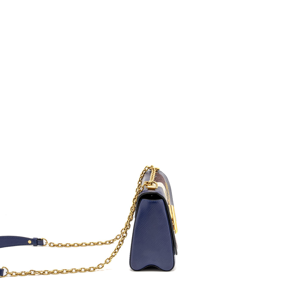LOUIS VUITTON NIGHT BIRD LADIES TWIST MM BAG EPI/SEQUIN NAVY GHW