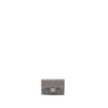 CHANEL CLASSIC FLAP CARD HOLDER CAVIAR GREY LGHW (MICROCHIP)