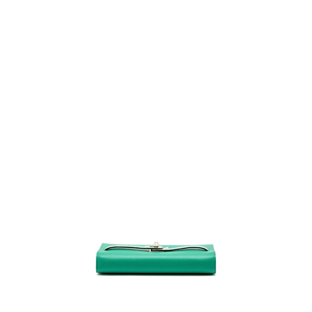HERMES KELLY TO GO TOUCH EPSOM/ALLIGATOR VERT JADE SHW