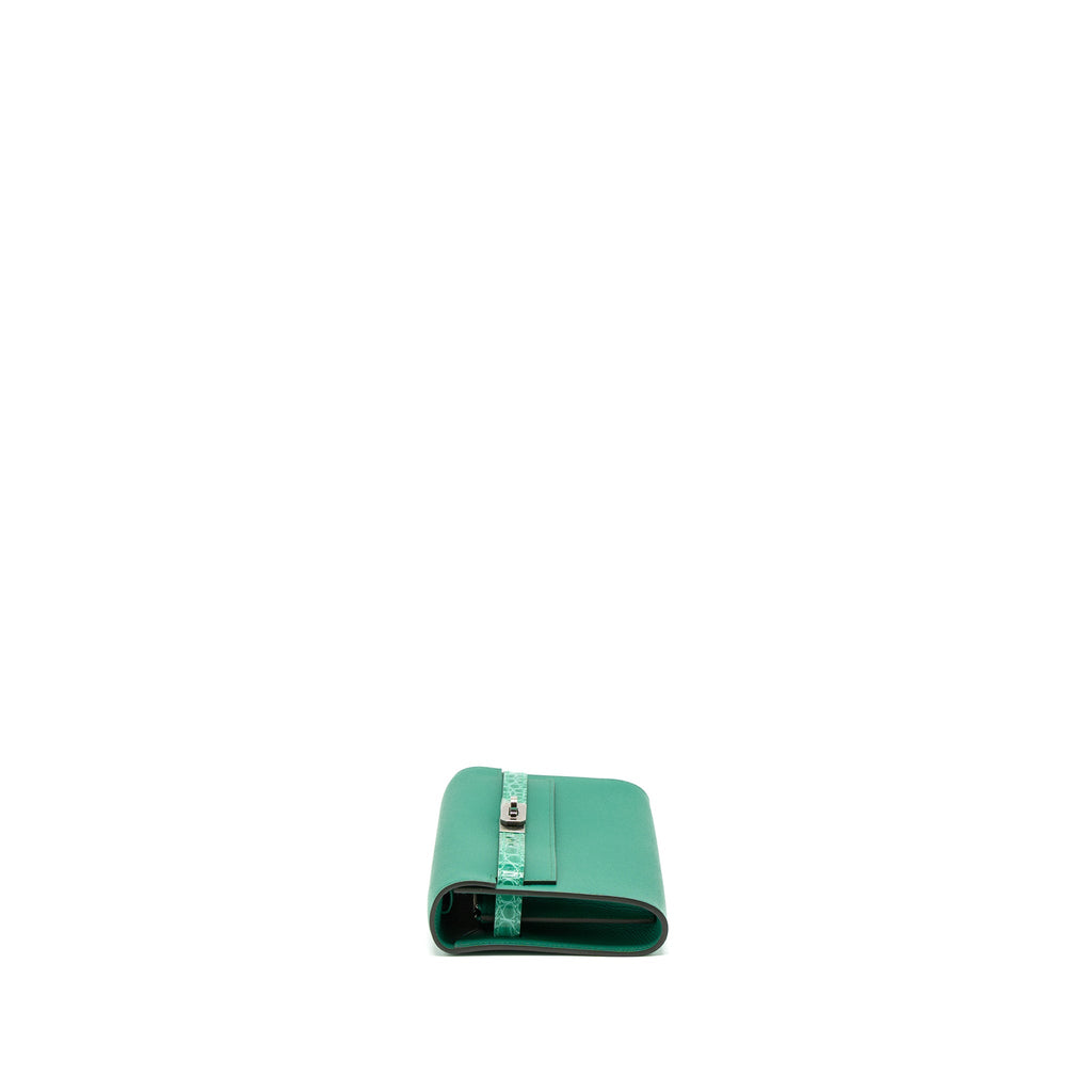 HERMES KELLY TO GO TOUCH EPSOM/ALLIGATOR VERT JADE SHW