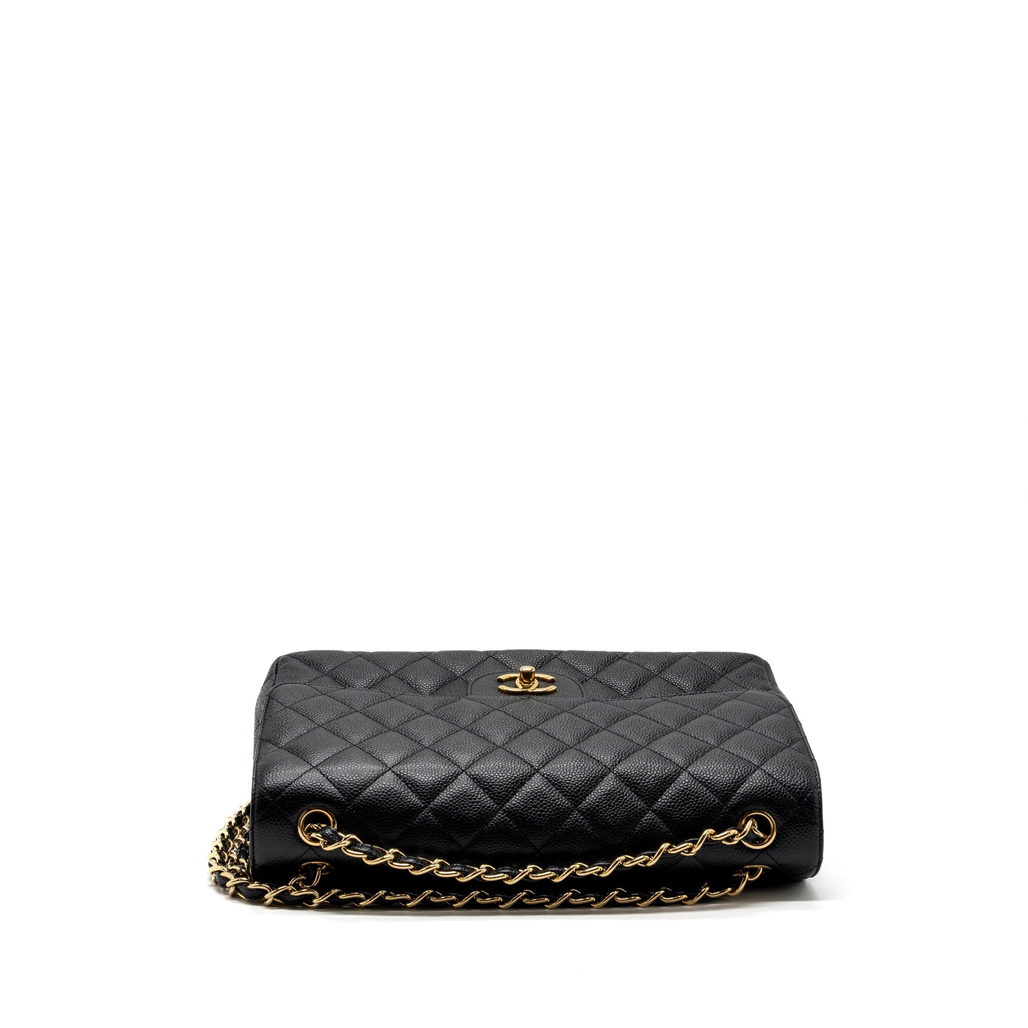 CHANEL JUMBO CLASSIC DOUBLE FLAP BAG CAVIAR BLACK GHW