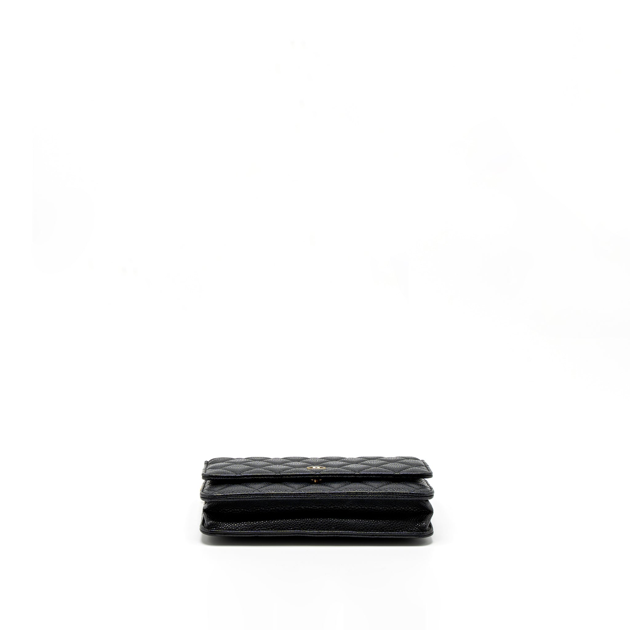 CHANEL CLASSIC WALLET ON CHAIN CAVIAR BLACK GHW