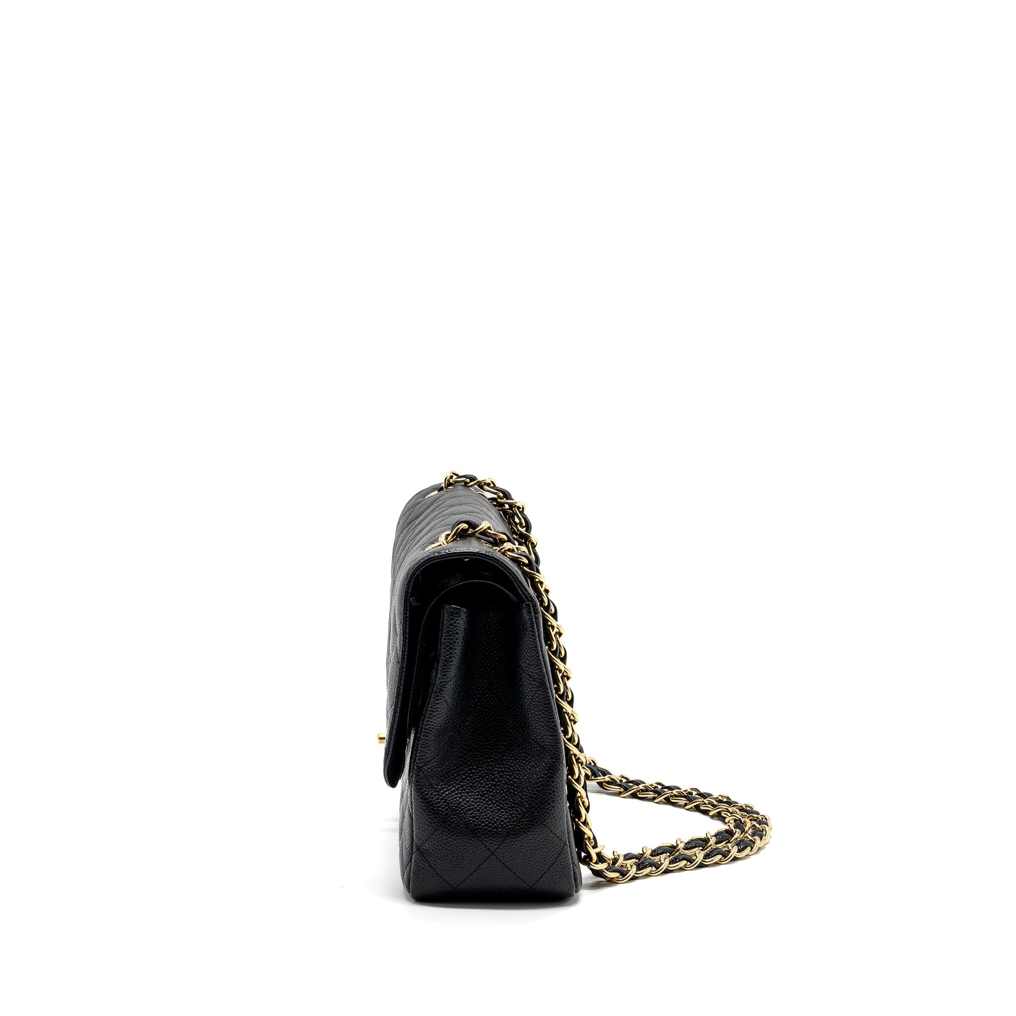 CHANEL JUMBO CLASSIC DOUBLE FLAP BAG CAVIAR BLACK GHW