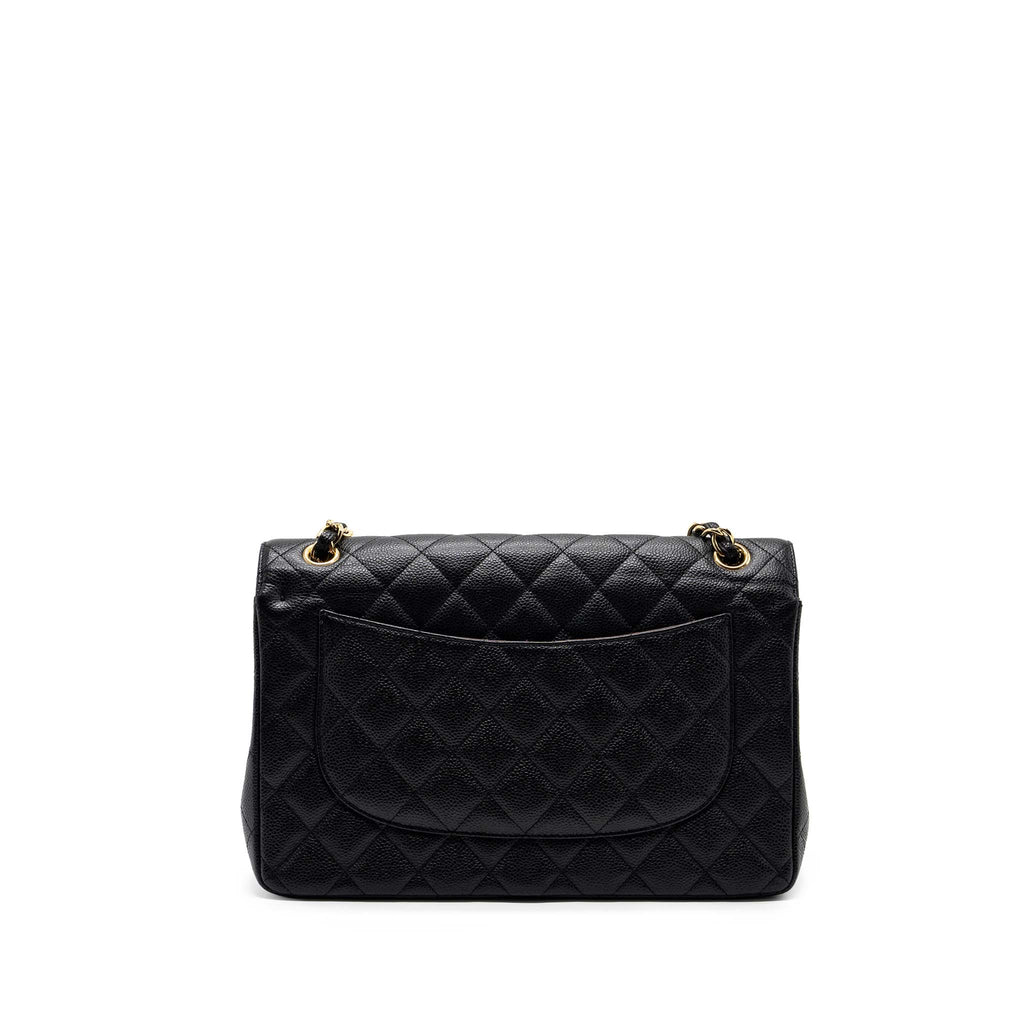CHANEL JUMBO CLASSIC DOUBLE FLAP BAG CAVIAR BLACK GHW