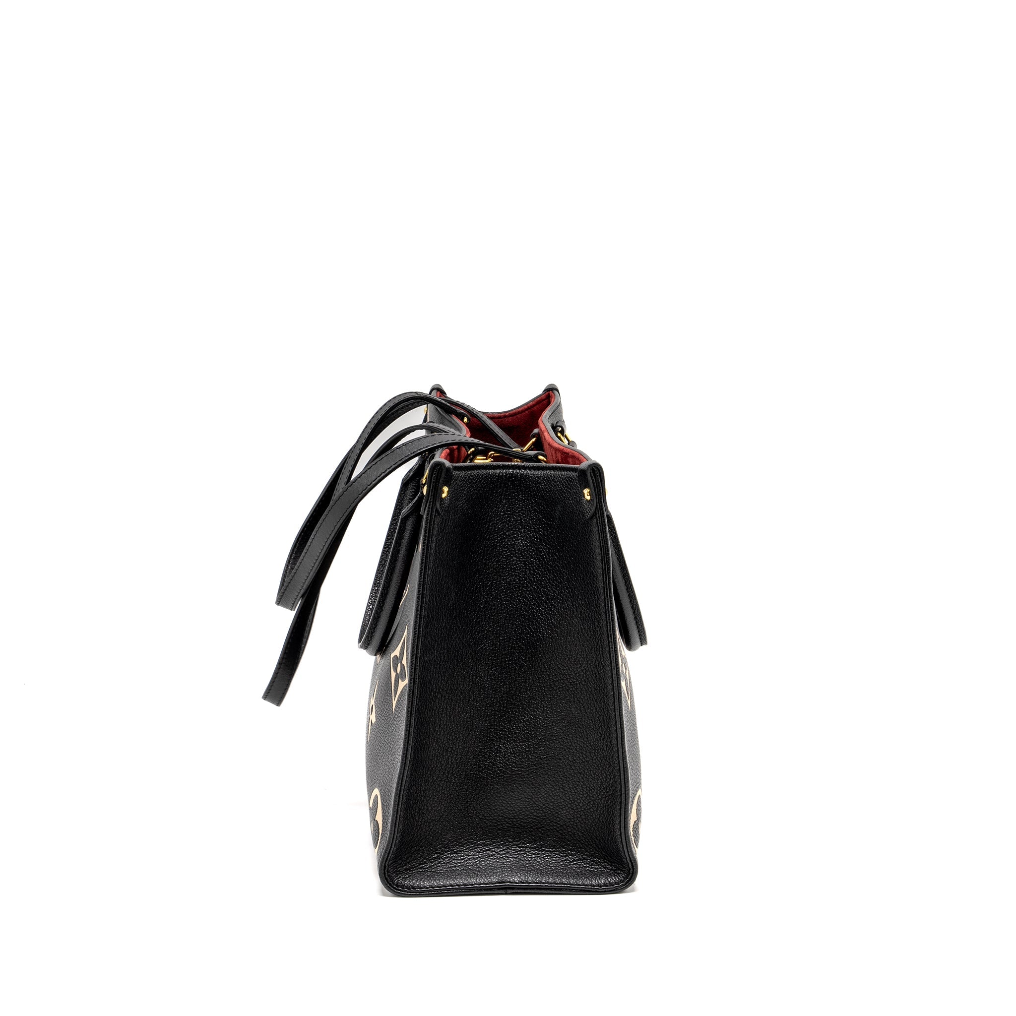 LOUIS VUITTON ONTHEGO MM BICOLOUR MONOGRAM EMPREINTE BLACK / BEIGE GHW