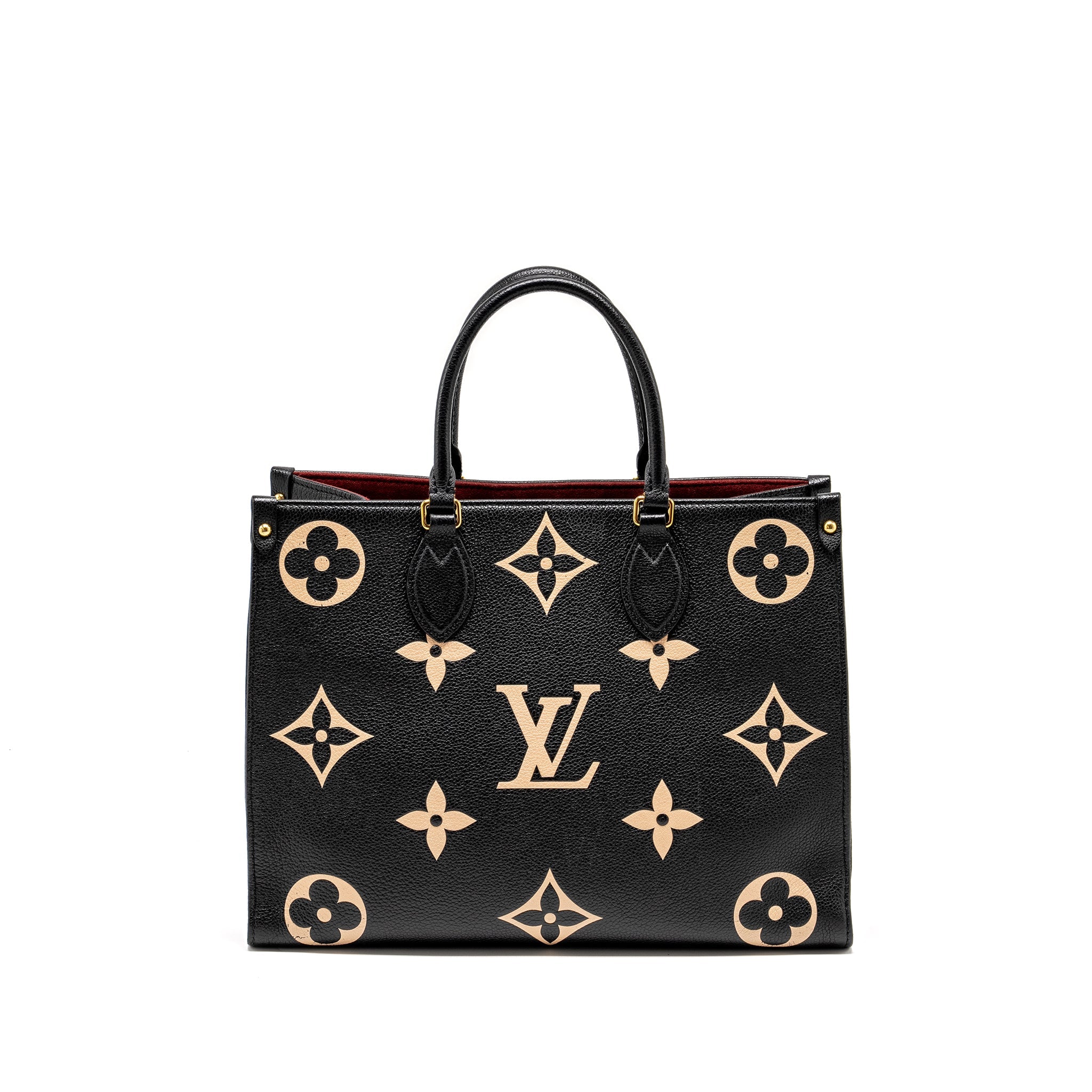 LOUIS VUITTON ONTHEGO MM BICOLOUR MONOGRAM EMPREINTE BLACK / BEIGE GHW