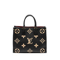 LOUIS VUITTON ONTHEGO MM BICOLOUR MONOGRAM EMPREINTE BLACK / BEIGE GHW