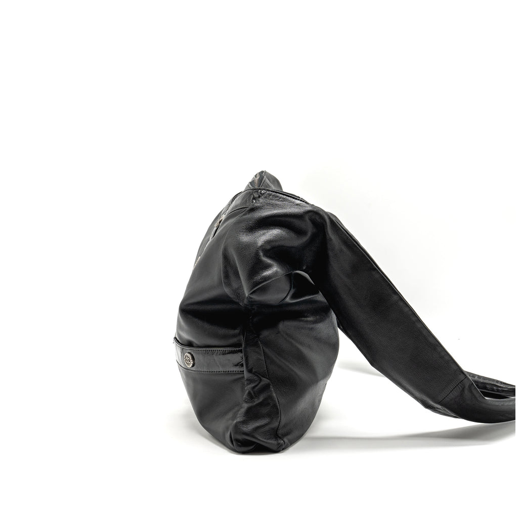CHANEL TIE ON GIRL BAG LAMBSKIN BLACK SHW