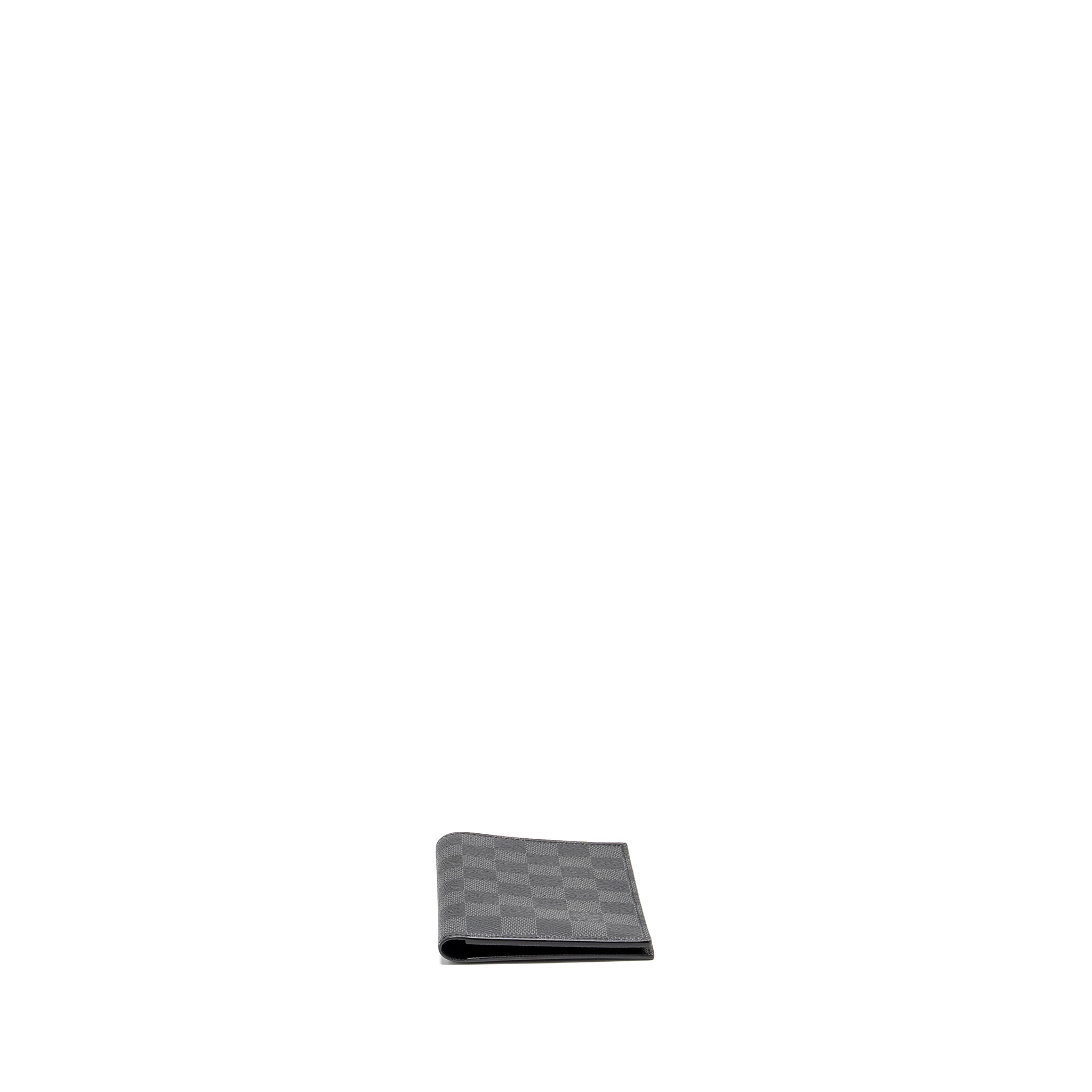 LOUIS VUITTON PASSPORT COVER DAMIER GRAPHITE CANVAS BLACK