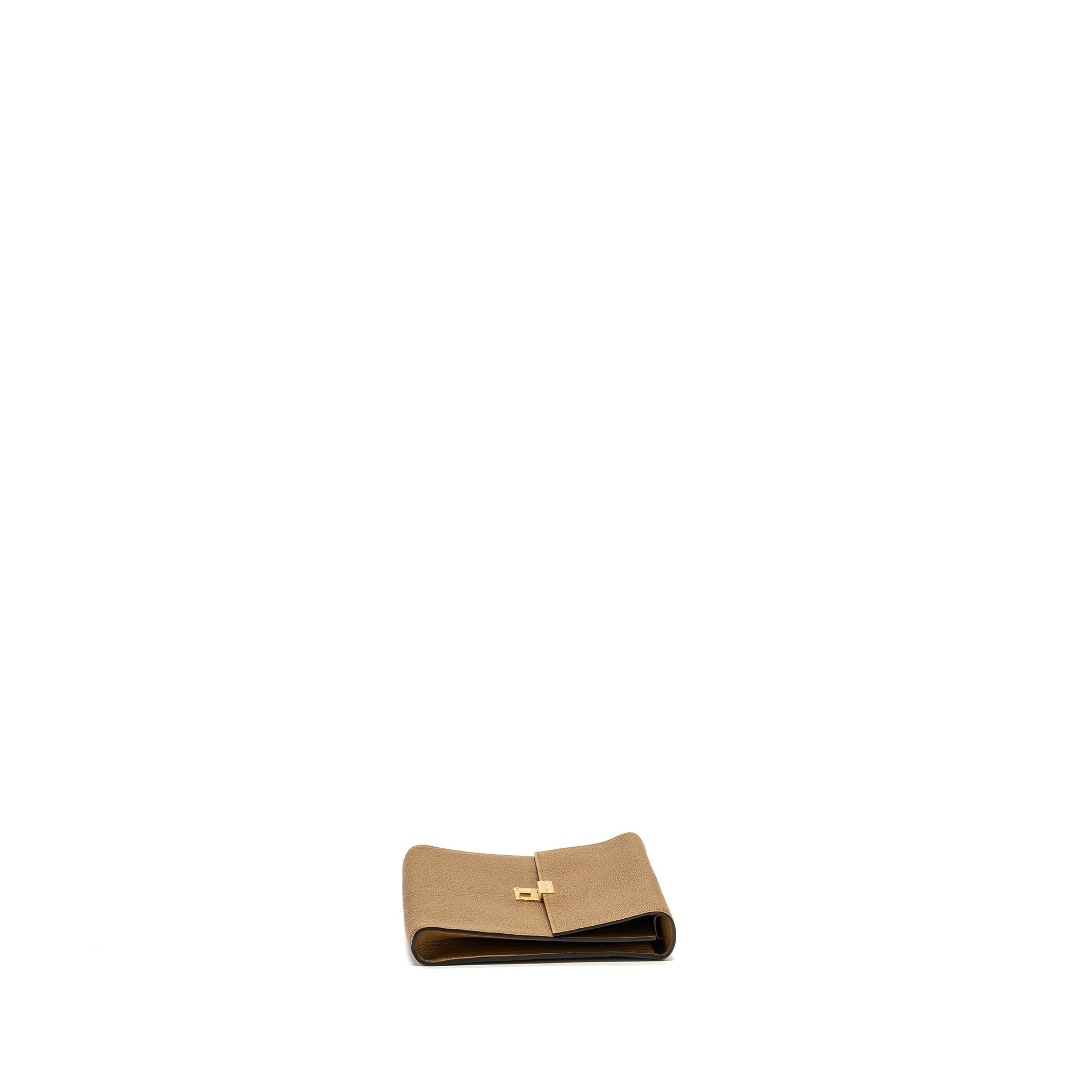 HERMES CLIC 16 WALLET CHEVRE MYSORE GOATSKIN 2H KRAFT GHW