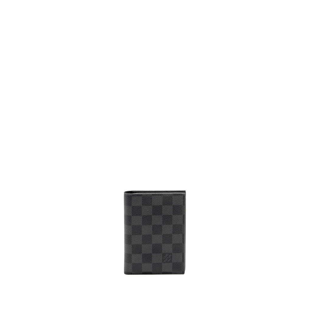 LOUIS VUITTON PASSPORT COVER DAMIER GRAPHITE CANVAS BLACK
