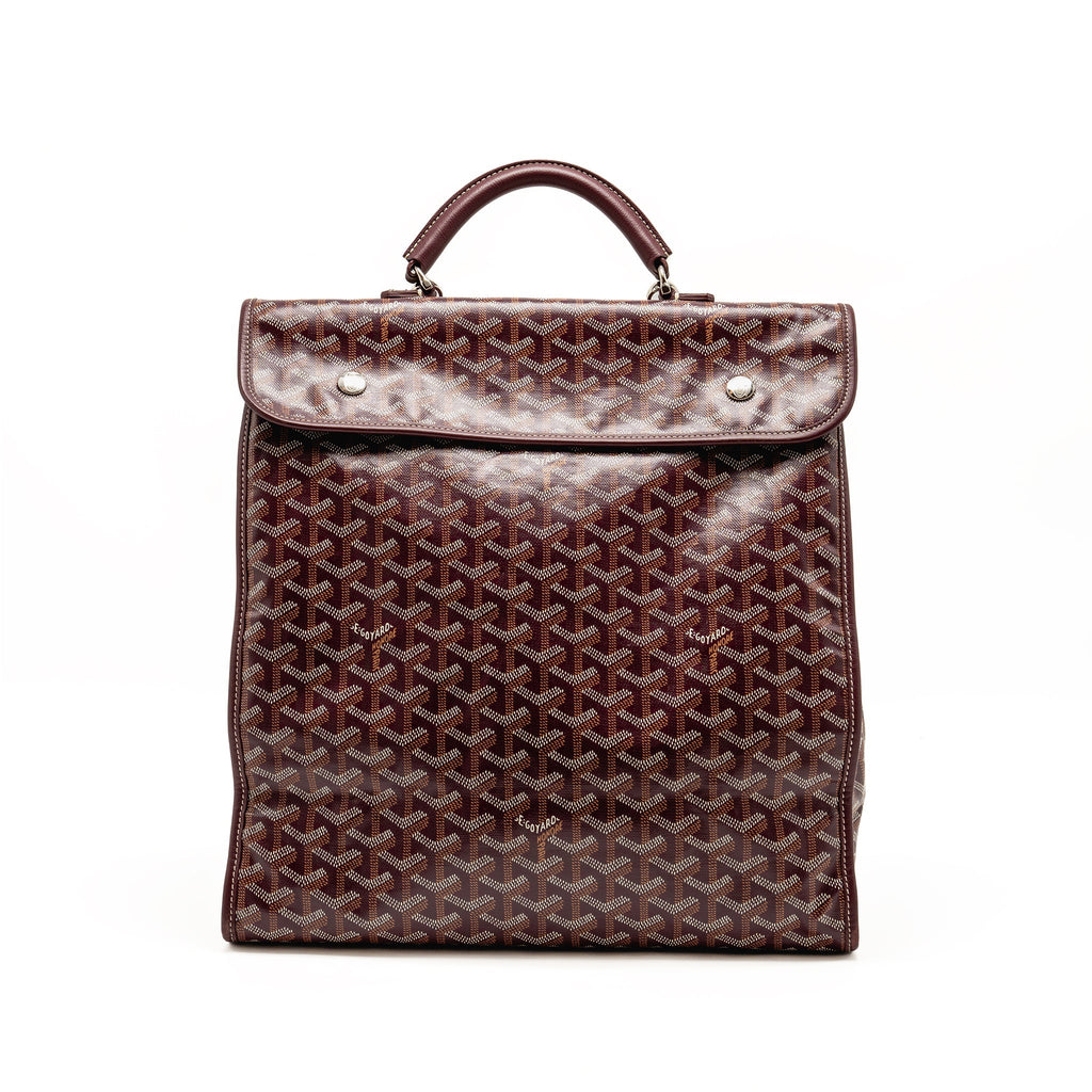 GOYARD SAINT LEGER BACKPACK GOYARDINE CANVAS BURGUNDY SHW