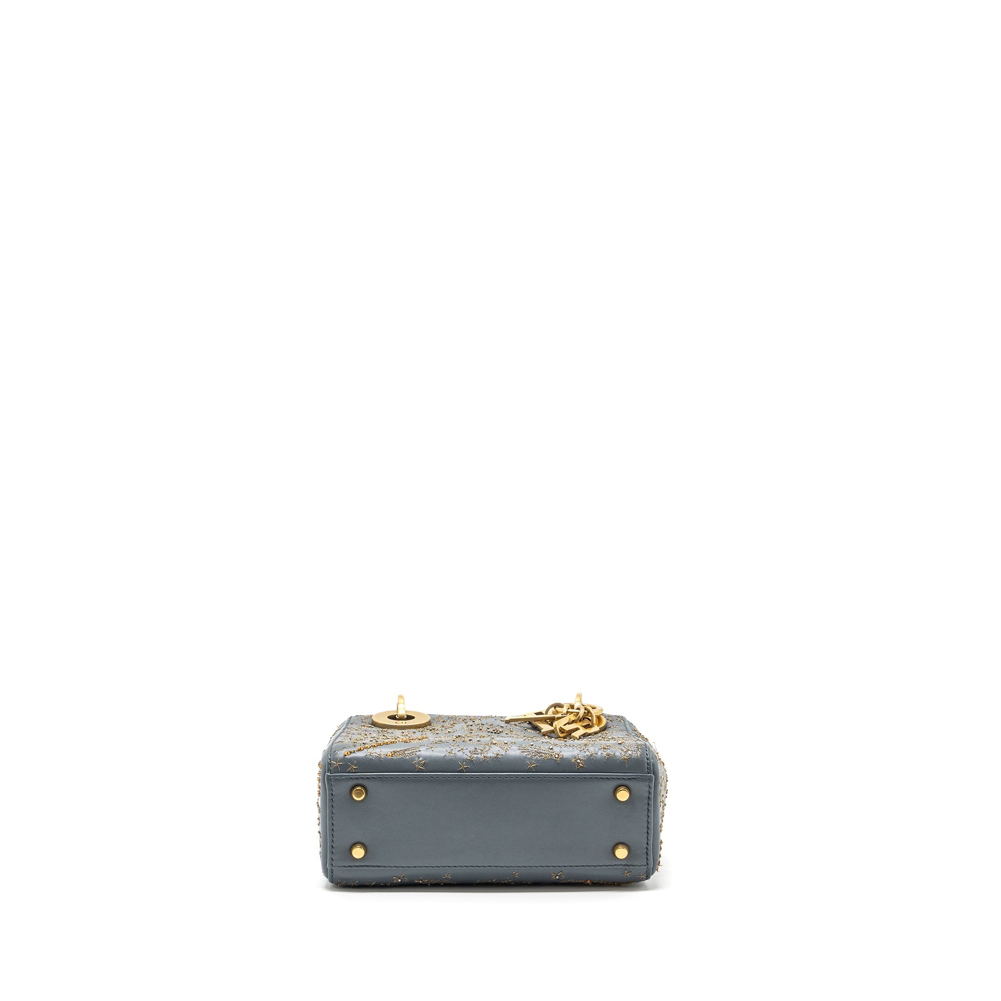 DIOR MINI LADY DIOR LIMITED EDITION LAMBSKIN GREY GHW