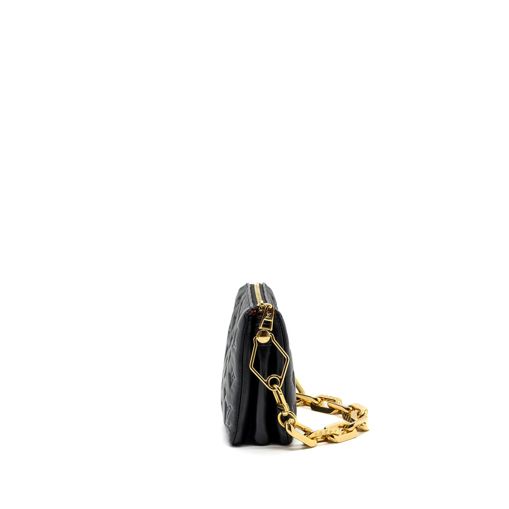 LOUIS VUITTON COUSSIN BB MONOGRAM EMPREINTE LAMBSKIN BLACK GHW