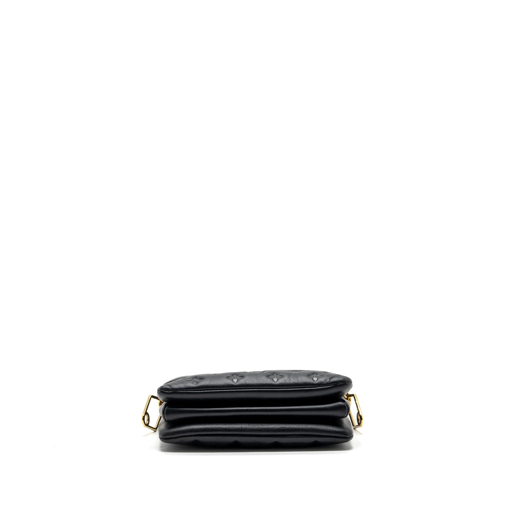 LOUIS VUITTON COUSSIN BB MONOGRAM EMPREINTE LAMBSKIN BLACK GHW
