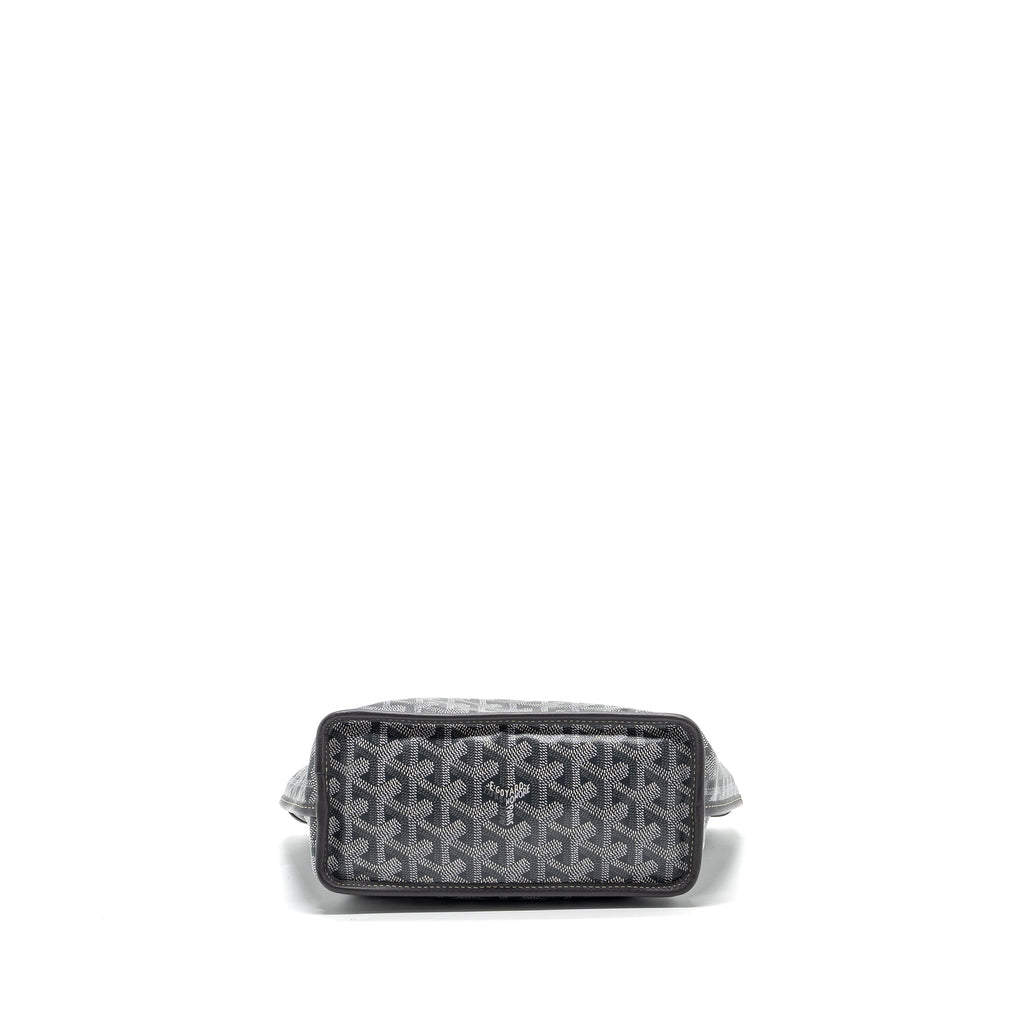 GOYARD MINI ANJOU TOTE BAG GOYARDINE CANVAS GREY SHW
