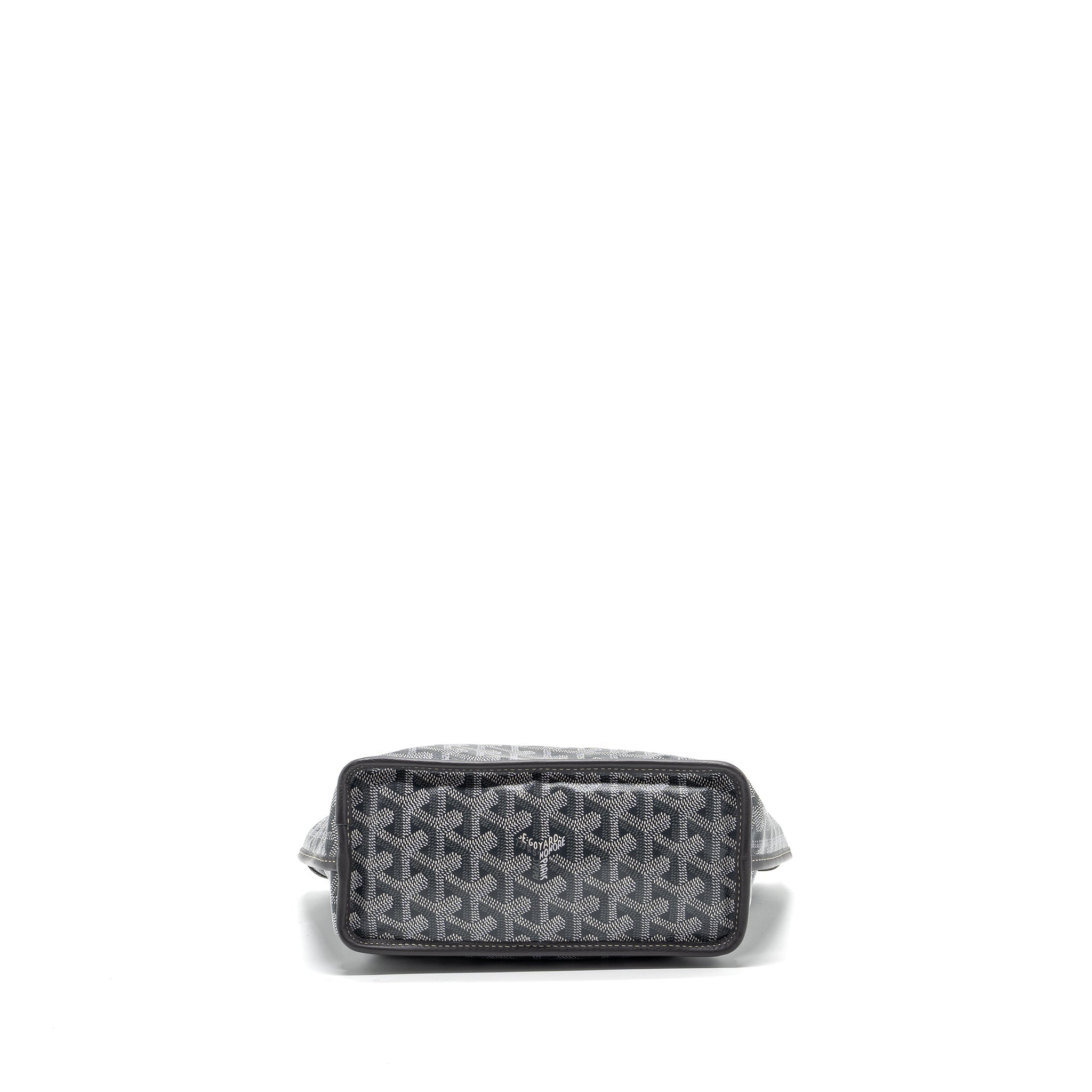 GOYARD MINI ANJOU TOTE BAG GOYARDINE CANVAS GREY SHW