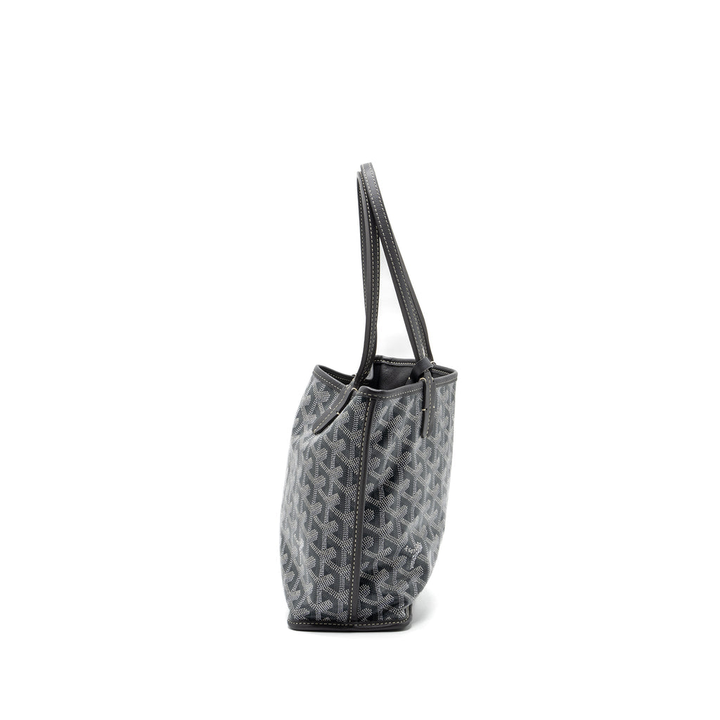 GOYARD MINI ANJOU TOTE BAG GOYARDINE CANVAS GREY SHW
