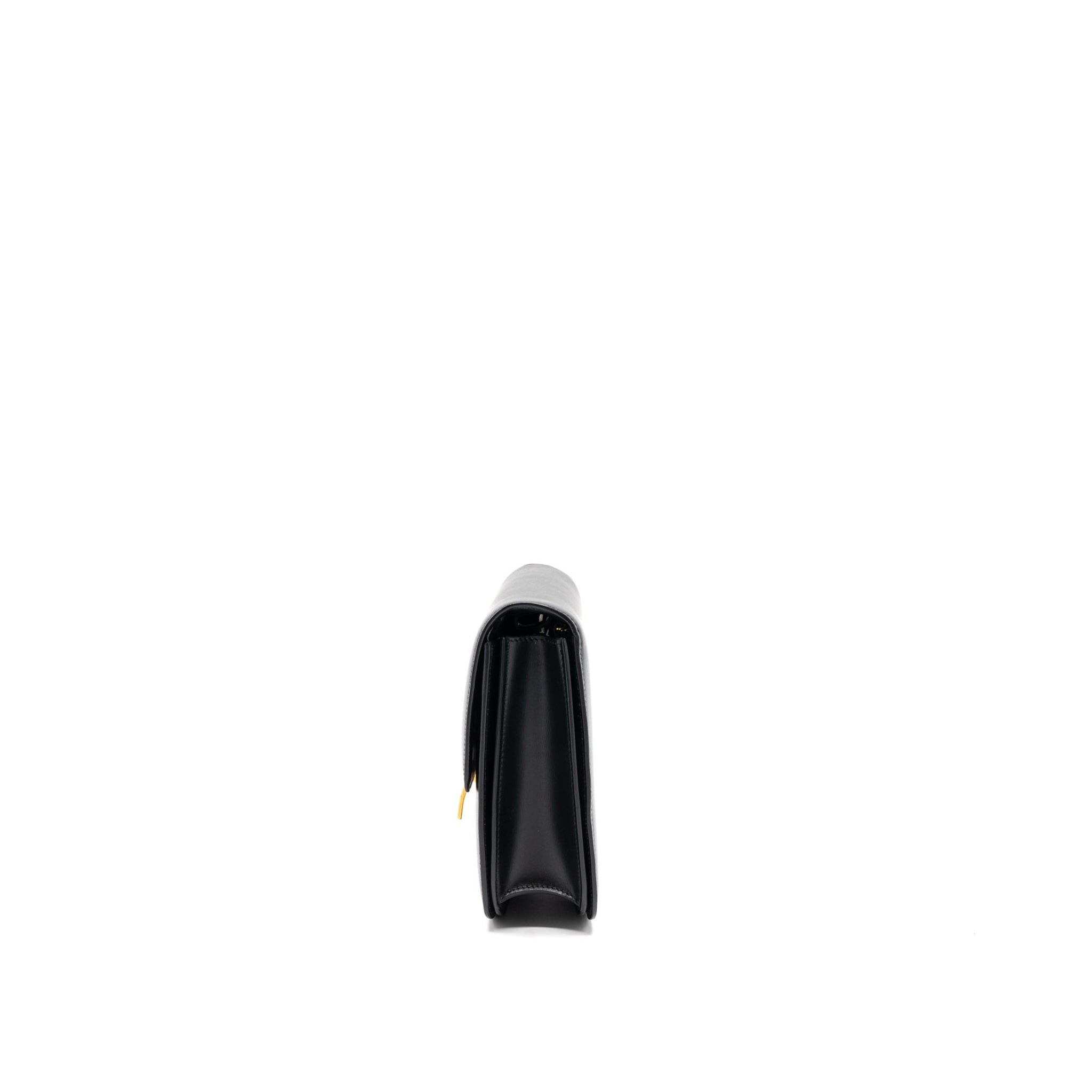 CELINE MEDIUM CLASSIC BOX CALFSKIN BLACK BRUSHED GHW