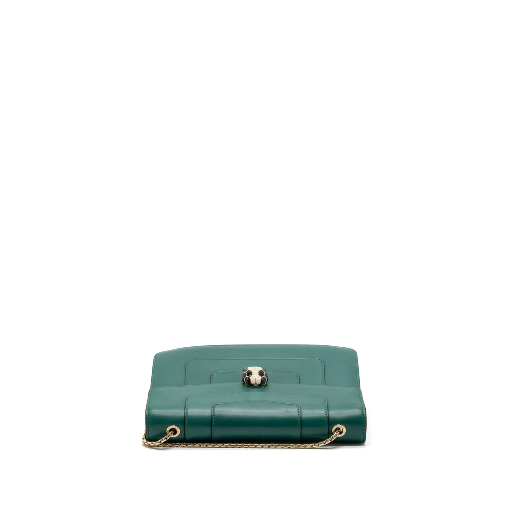 BVLGARI SERPENTI FOREVER CHAIN BAG CALFSKIN GREEN LGHW