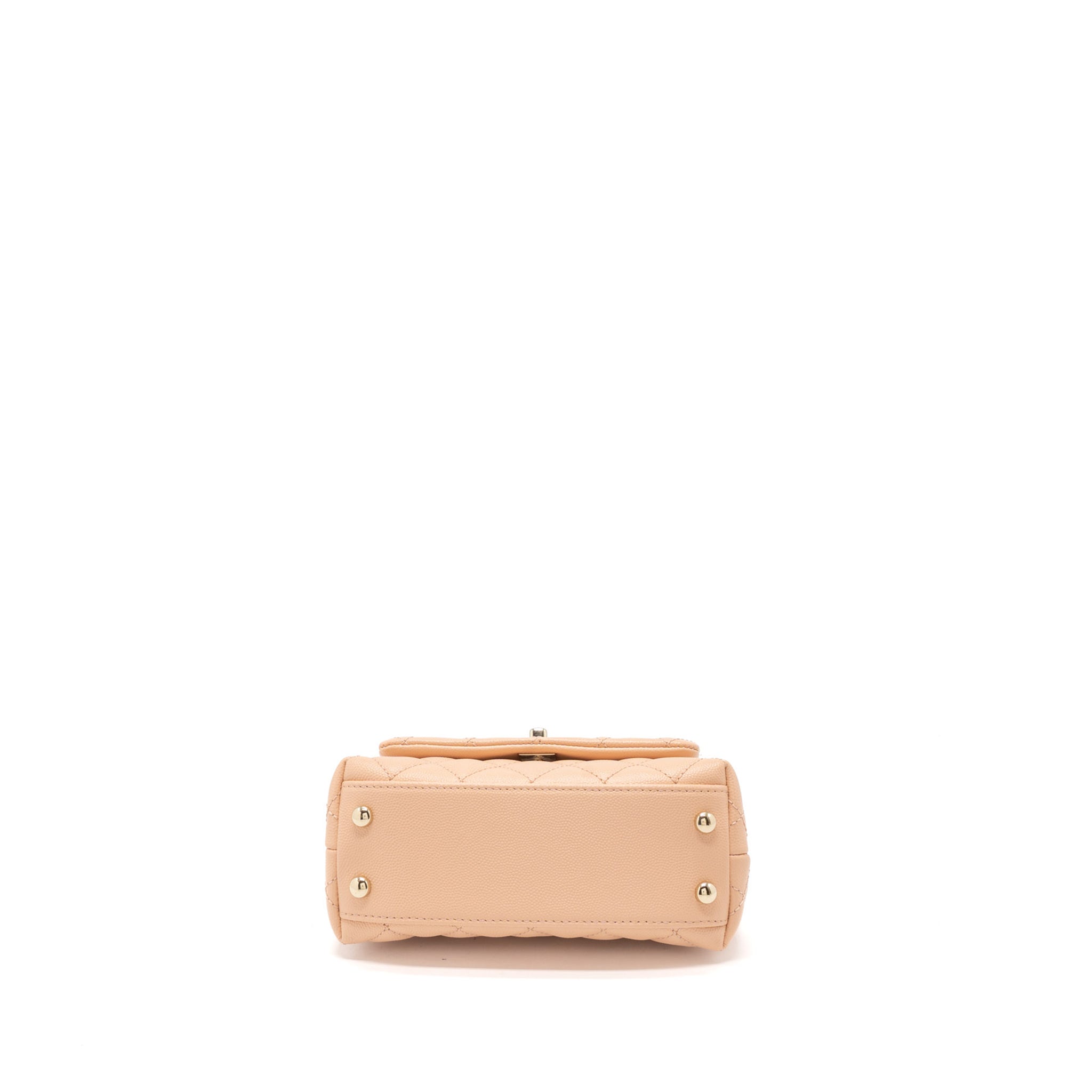 CHANEL MINI COCO HANDLE BAG CAVIAR LIGHT PINK LGHW