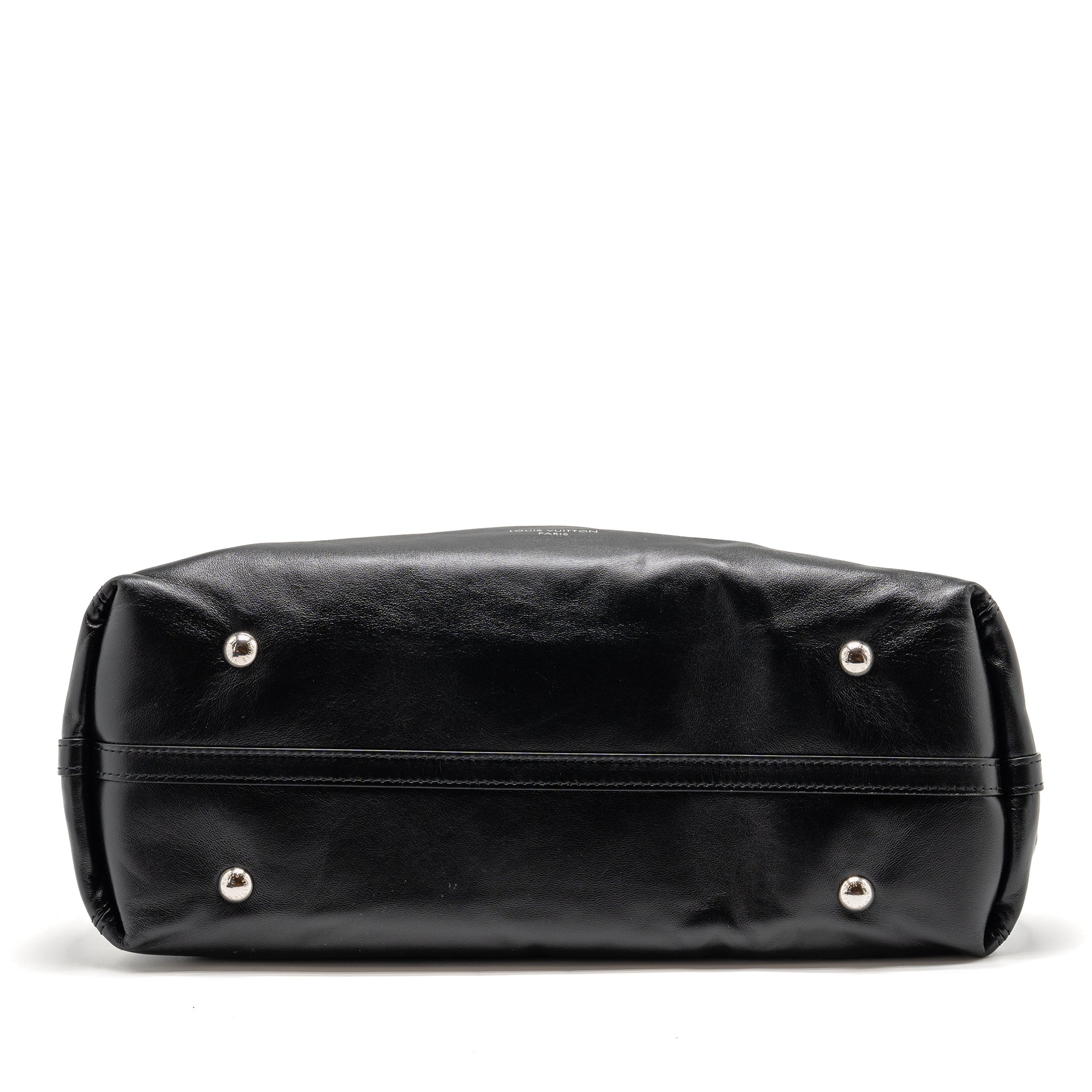 LOUIS VUITTON CARRYALL VIBE MM LAMBSKIN/MONOGRAM CANVAS BLACK SHW