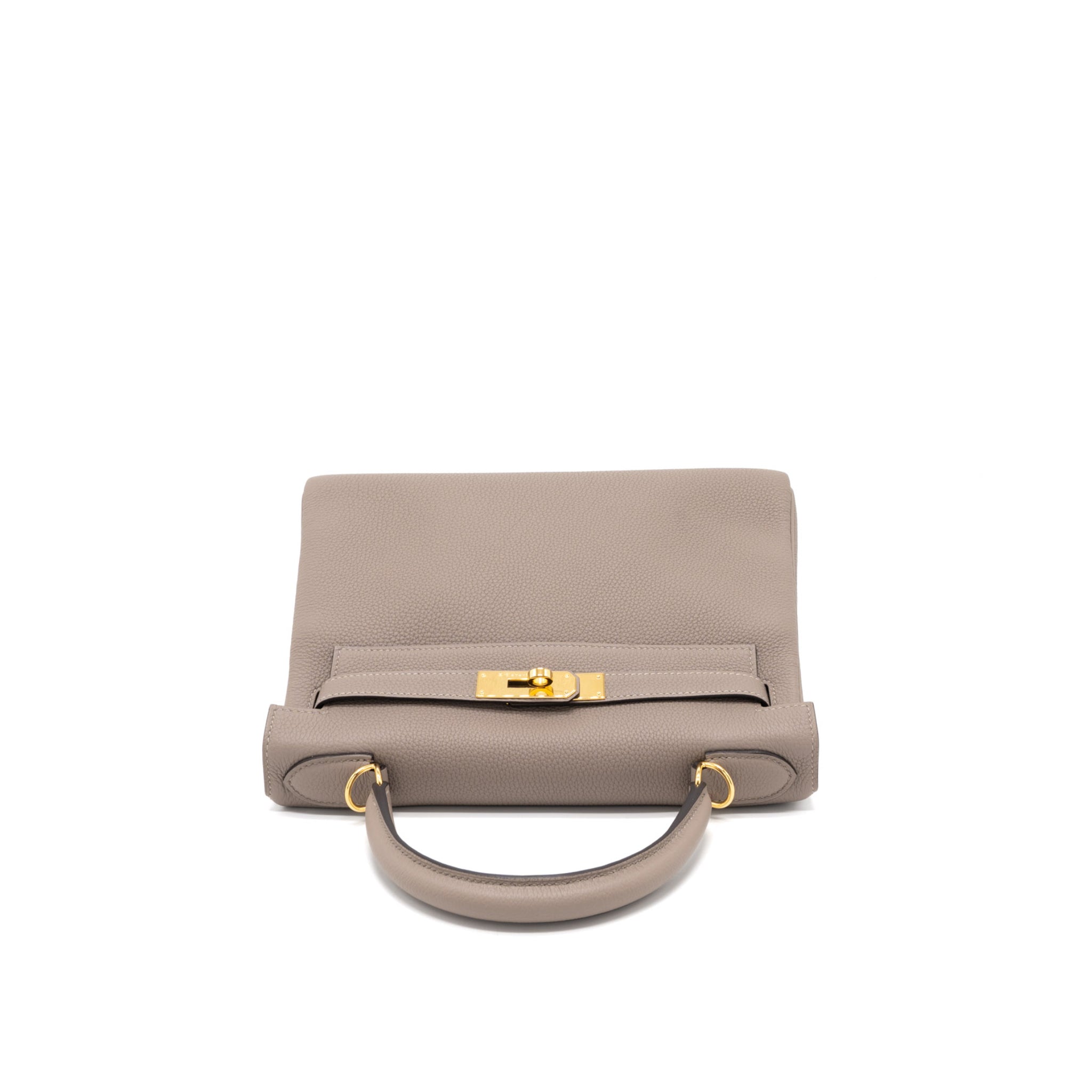 HERMES KELLY 28 TOGO M8 GRIS ASPHALTE GHW